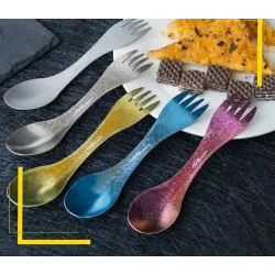 Herramientas de supervivenciaOutdoor camping - all in one - spoon and Fork - ideal for camping