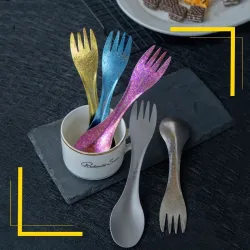 Herramientas de supervivenciaOutdoor camping - all in one - spoon and Fork - ideal for camping