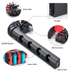 Nintendo SwitchNintendo Switch charging dock - with 8 game slots