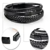 PulseraTrendy mens bracelets - stainless steel - multilayer braided rope unisex