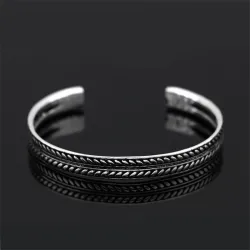 PulserasLeaf pattern - stainless steel bracelet