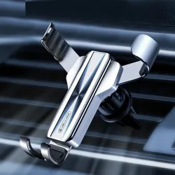 TitularesSoporte para teléfono Gravity - para ventilación de coche - soporte de 3 puntos - con bloqueo de seguridad