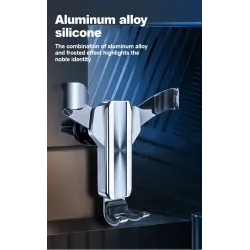 TitularesSoporte para teléfono Gravity - para ventilación de coche - soporte de 3 puntos - con bloqueo de seguridad