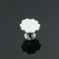 Orchid shaped furniture knobs - handles - ceramicFurniture