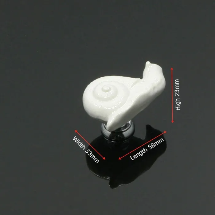 MueblesSnail shaped knob - ceramic - cabinet / handles / cupboard