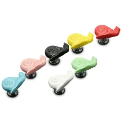 MueblesSnail shaped knob - ceramic - cabinet / handles / cupboard