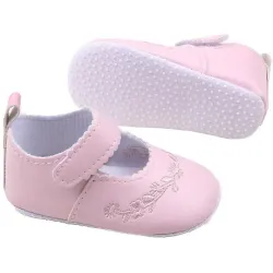 ZapatosLeather shoes - with flower design - newborns / babies
