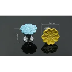 MueblesOrchid shaped knobs - ceramic - cabinets / cupboards / handles