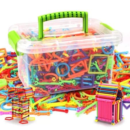ConstrucciónCreative building sticks for children - magical colors - educational - gift - 500 pieces