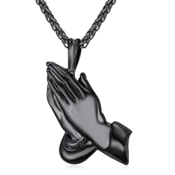 CollarNecklace - praying hands - unisex - giftR - 22 Inch