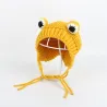 Knitted beanie - with frog's eyes - for girls / boysHats & caps