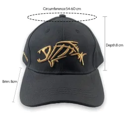 Baseball cap / snapback - embroidery fishbone - adjustable - unisexHats & Caps