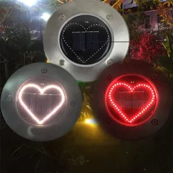 Iluminación solarHeart shaped - solar panel lights - lawn / porch / patio
