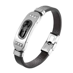 PulserasRetro scorpion bracelet - silicone - stainless steel