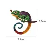 BrochesChameleon brooch - with crystal decorations