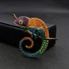 BrochesChameleon brooch - with crystal decorations