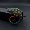 BrochesChameleon brooch - with crystal decorations