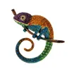 BrochesChameleon brooch - with crystal decorations