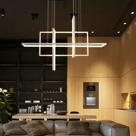 Luces de techoMinimalistic rectangle design - chandelier light - LED - 2 / 3 / 4 heads