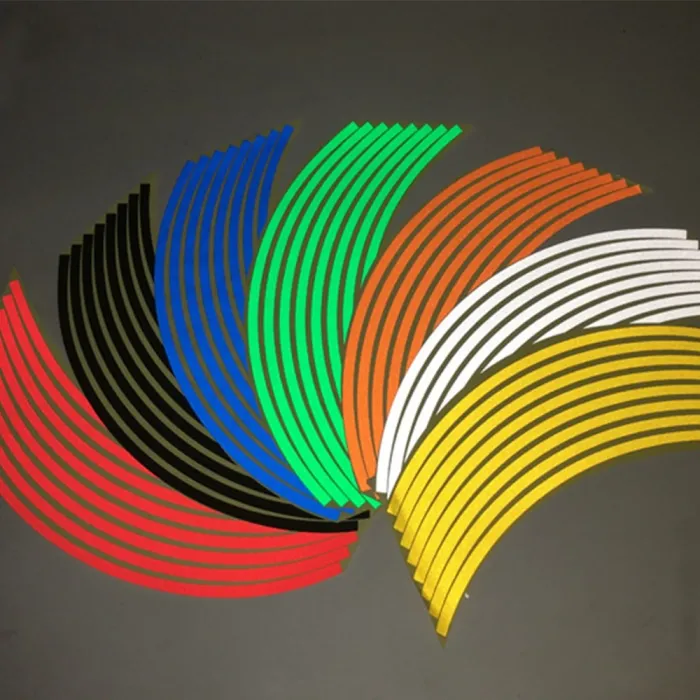 PegatinasTiras reflectantes para ruedas de coche - pegatinas - 16 piezas