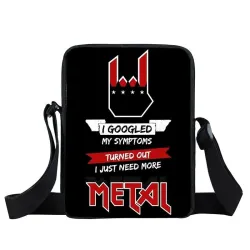BolsosRock punk print - mini messenger bag - unisex - with adjustable strap