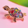 BrochesCrystal tortoise brooch - unisex
