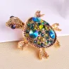 Fashionable brooch with crystal tortoiseBrooches