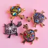 Fashionable brooch with crystal tortoiseBrooches