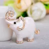 BrochesElephant shaped - enamel brooch - with crystal decorations