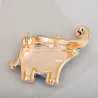 BrochesElephant shaped - enamel brooch - with crystal decorations
