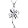 CollarFour-leaf clover pendant - metal necklace