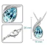 Austrian crystal feather / water drop - necklace / earring / bracelet - jewellery setNecklaces