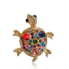 BrochesCrystal tortoise brooch - unisex
