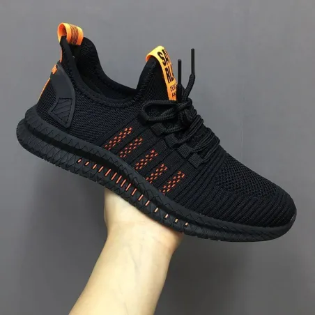 Fashionable sports mesh sneakers - lightweight - lace-upShoes