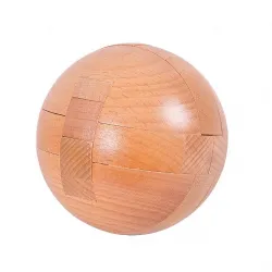 De maderaBola de madera - rompecabezas de bloqueo - juguete educativo de desbloqueo