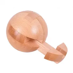 De maderaBola de madera - rompecabezas de bloqueo - juguete educativo de desbloqueo