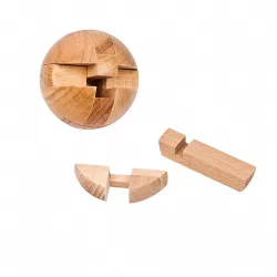 De maderaBola de madera - rompecabezas de bloqueo - juguete educativo de desbloqueo