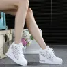 ZapatosTrendy high platform loafers - lace sneakers with laces