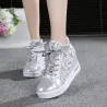 ZapatosTrendy high platform loafers - lace sneakers with laces