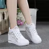 ZapatosTrendy high platform loafers - lace sneakers with laces