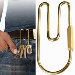 llaveroVintage brass loop - key holder organiser - keychain