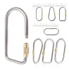 llaveroCamping Link Titanium Alloy Carabiner Keychain Hanging Lock Buckle Hook Key Ring 03KA