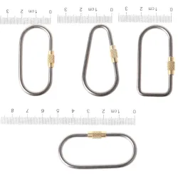 llaveroCamping Link Titanium Alloy Carabiner Keychain Hanging Lock Buckle Hook Key Ring 03KA