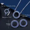 CollarLove pendant - necklace and earrings set for women - classic cubic zirconia crystal