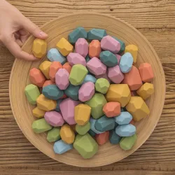 De maderaCreative educational building toys for children - nordic style wooden building blocks - rainbow colors