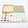 De maderaCandywood Kids Wooden Memory Match Chess Game Children Early Educational 3D Puzzles Family Party Casual Game Puzzles