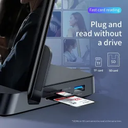 Baseus - docking station - charger with stand - type-C HUB to HDMI - for Samsung S20 S10 / Huawei P30Chargers