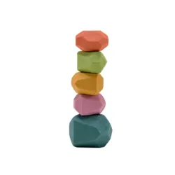 Wooden jenga stones - colorful building blocks - educational toyWooden
