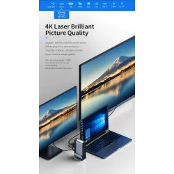 Baseus - USB-C 3.0 / HUB type-C to HDMI - RJ45 VGA SD / TF - power adapter - 17 in 1 docking station for Macbook ProStands