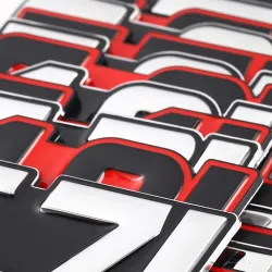 Pegatinas3D metal car sticker - engine size emblem - 4.0L - 7.0L